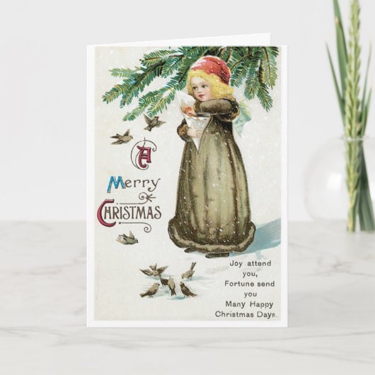 kerstgroeten feestdagen kaart (Voorkant)
