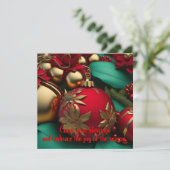 Kerstgroeten Feestdagenkaart (Staand voorkant)