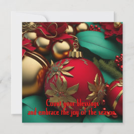 Kerstgroeten Feestdagenkaart