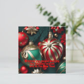 Kerstgroeten Feestdagenkaart (Staand voorkant)