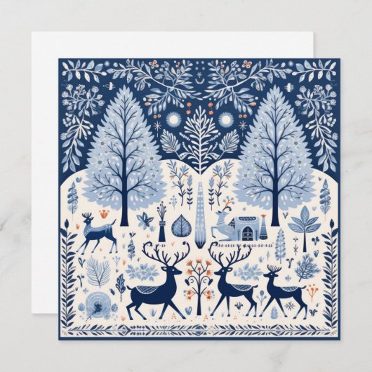 Kerstgroeten Feestdagenkaart (Voorkant / Achterkant)