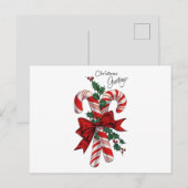 Kerstgroeten feestdagenkaart (Voorkant / Achterkant)