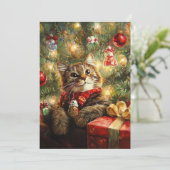 Kerstgroeten Feestdagenkaart (Staand voorkant)