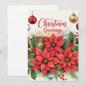 Kerstgroeten, Festief, Feestdagenkaart (Voorkant / Achterkant)
