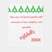 Kerstgroeten fleece deken (Voorkant)