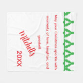 Kerstgroeten fleece deken (Voorkant (Horizontaal))