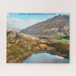 Kerstgroeten-Glendhu Bay-Nieuw-Zeeland Legpuzzel