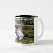 Kerstgroeten Ik ben een oude troebel. Tweekleurige Koffiemok (Voorkant rechts)