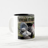 Kerstgroeten Ik ben een oude troebel. Tweekleurige Koffiemok (Voorkant links)