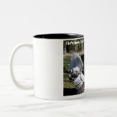 Kerstgroeten Ik ben een oude troebel. Tweekleurige Koffiemok (Links)