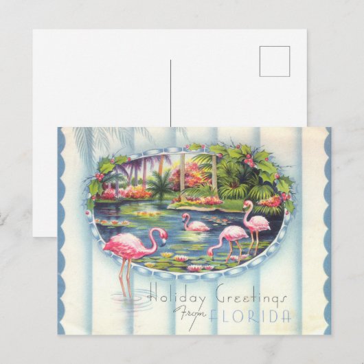 kerstgroeten in Florida Briefkaart (Voorkant / Achterkant)