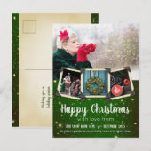 Kerstgroeten Instagram Fotolijsten Groen Feestdagenkaart (Voorkant / Achterkant)