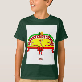 Kerstgroeten jongens Diep Forest Basic T Shirt