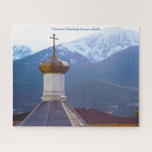 Kerstgroeten Juneau Alaska Legpuzzel (Horizontaal)
