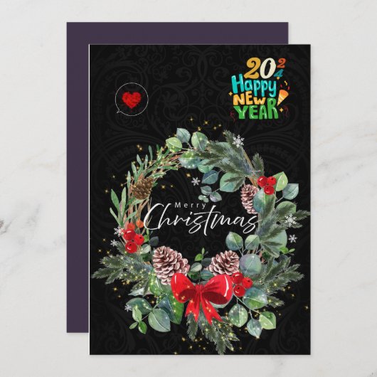 Kerstgroeten Kaart (Voorkant / Achterkant)