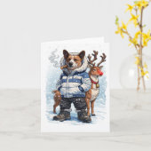 Kerstgroeten Kaart (Gele Bloem)