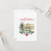 Kerstgroeten Kaart#24 Kaart (Voorkant / Achterkant in situ)