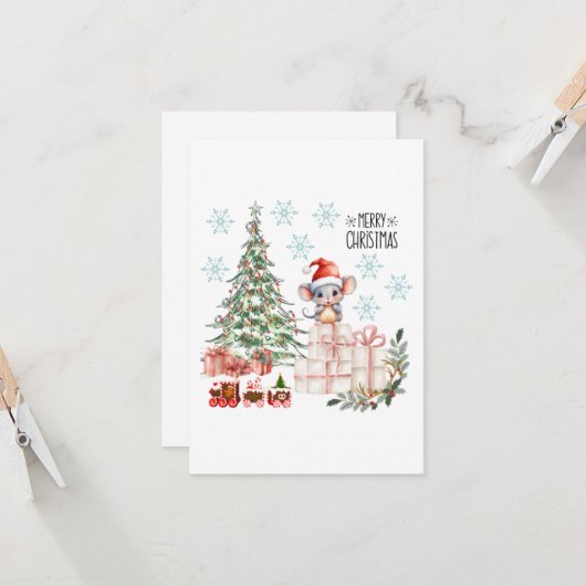 Kerstgroeten Kaart #40 (Voorkant / Achterkant in situ)