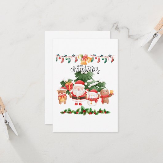 Kerstgroeten Kaart #6 (Voorkant / Achterkant in situ)