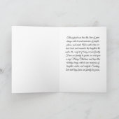 Kerstgroeten - Kerstman en hert Feestdagen Kaart (Binnen)