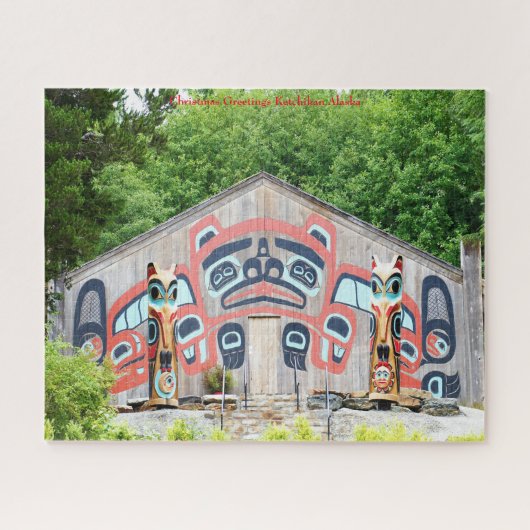 Kerstgroeten Ketchikan Alaska Legpuzzel (Horizontaal)