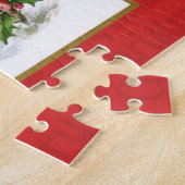Kerstgroeten Konijnen  reproductie Legpuzzel (Zijkant)
