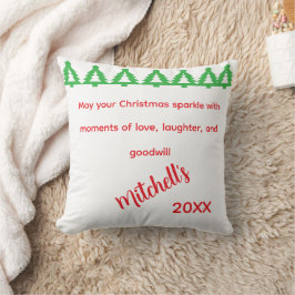 Kerstgroeten kussen