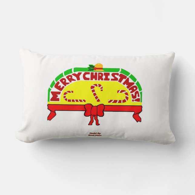 Kerstgroeten Lumbar Pillow Kussen (Voorkant)