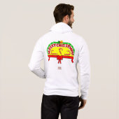 Kerstgroeten Mannen White - Zip Hoodie (Achterkant volledig)