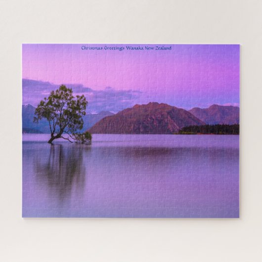 Kerstgroeten Meer van Wanaka Legpuzzel (Horizontaal)