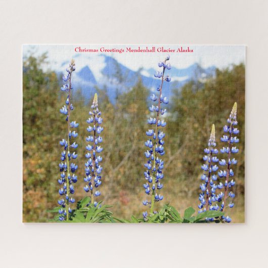 Kerstgroeten Mendenhall Glacier Alaska Legpuzzel (Horizontaal)