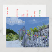 kerstgroeten met Beach Fence en Dunes Kaart (Voorkant / Achterkant)