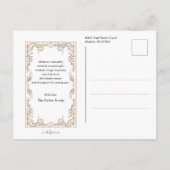  kerstgroeten met gouden vlek briefkaart (Achterkant)