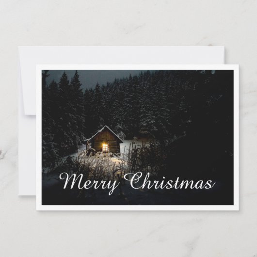 Kerstgroeten met heksenhuis (Voorkant)