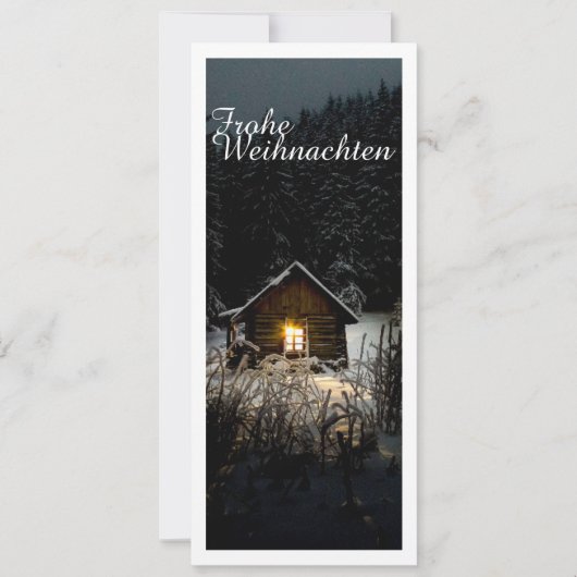 Kerstgroeten met heksenhuis (Voorkant)