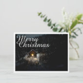 Kerstgroeten met Heksenhuis (Staand voorkant)