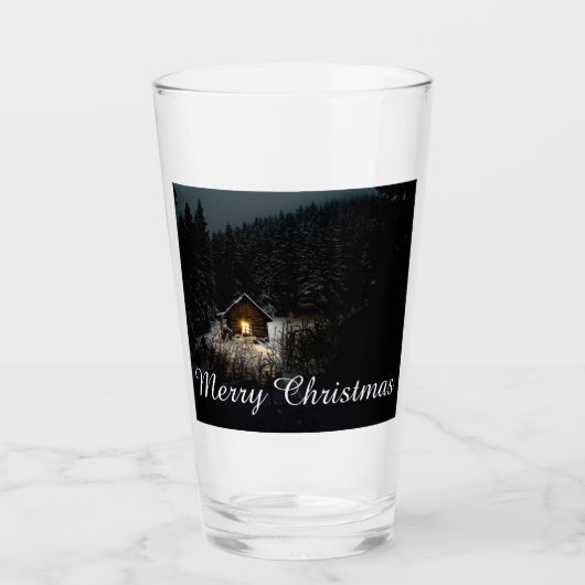 Kerstgroeten met Heksenhuis Glas (Voorkant)