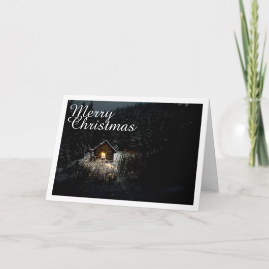 Kerstgroeten met Heksenhuis Kaart (Voorkant)