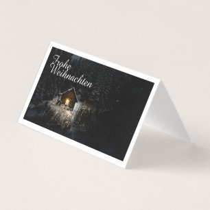 Kerstgroeten met heksenhuis kaart