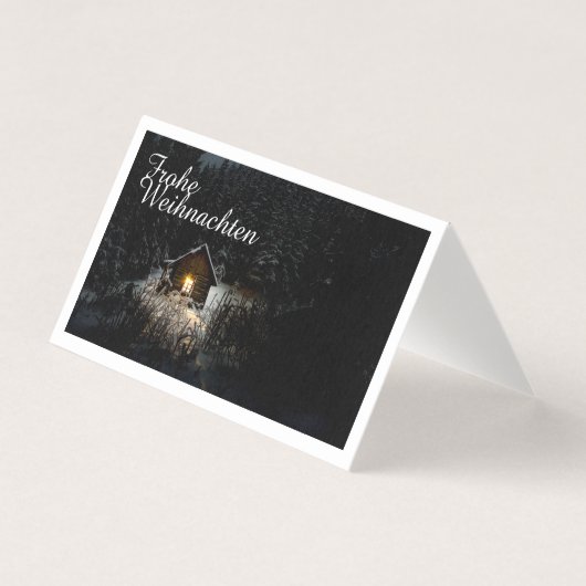 Kerstgroeten met heksenhuis kaart (Voorkant)
