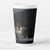 Kerstgroeten met Heksenhuis Latte Mok (Voorkant)