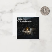 Kerstgroeten met Heksenhuis Notitiekaartje (Voorkant / Achterkant in situ)