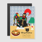 Kerstgroeten met Portugese Rooster kaart (Voorkant / Achterkant)