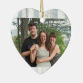 kerstgroeten met uw foto kardinaal Birch Keramisch Ornament (Rechts)