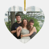 kerstgroeten met uw foto kardinaal Birch Keramisch Ornament (Voorkant)