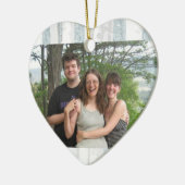 kerstgroeten met uw foto kardinaal Birch Keramisch Ornament (Links)