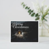 Kerstgroeten met Witch House (Staand voorkant)