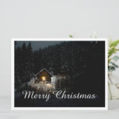 Kerstgroeten met Witch House (Staand voorkant)