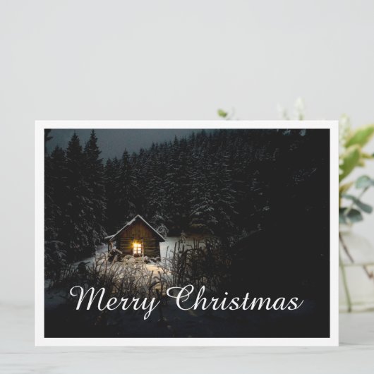 Kerstgroeten met Witch House (Staand voorkant)