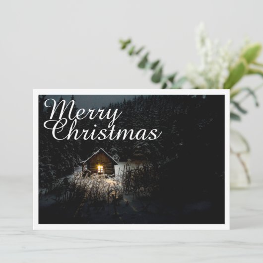 Kerstgroeten met Witch House (Staand voorkant)